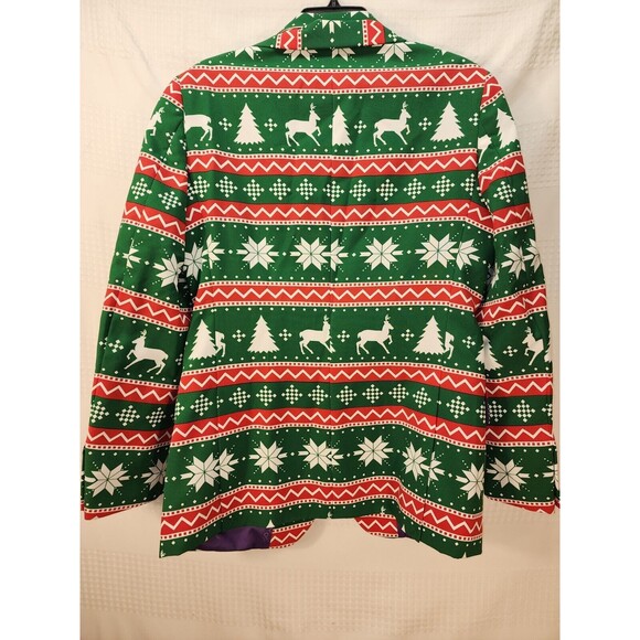 Opposuit Mens suit Size 36 Christmas Green Tree Holiday With Tie - Picture 11 of 16